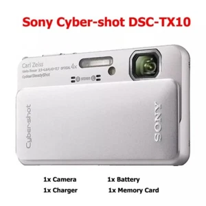 Sony Cyber-shot DSC-TX10 16.2MP CMOS Vintage Digital Camera -100% Working-Silver - Picture 1 of 12