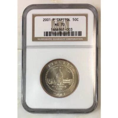 2001 Capitol Half Dollar NGC MS70 ***Rev Tye's Coin Stache*** #100364 - Image 1 of 4