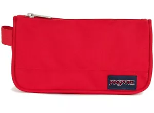 Armadietto Jansport astuccio astuccio per piume Trousse Pencil Case ""Medium"" nastro rosso - Foto 1 di 4