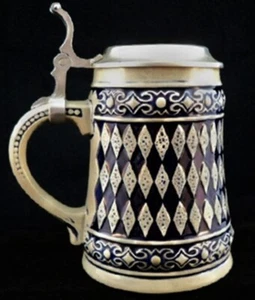 Piedra de cerveza alemana vintage con tapas Gerz #22 regalo del Banco del Pueblo 1990 - Imagen 1 de 5