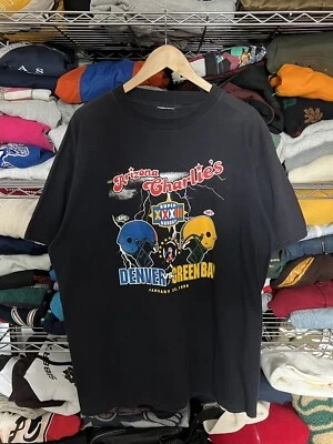 Camiseta de fútbol americano NFL de colección 1998 Arizona Charlies Super Bowl 32 Denver Vs Green Bay Foto 1 de 4