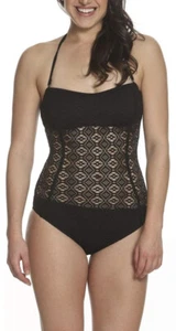 New Sun and Sea Solid As A Rock Crochet One Piece Slate Size 8 - Picture 1 of 9