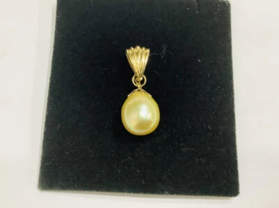 Oro 14k Mar del Sur Oro Perla de Tahití, Colgante Potenciador Foto 1 de 4