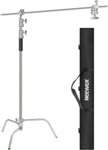 NEEWER 10Ft Light C-Stand& 4Ft Extension Boom Arm 2 Pieces Grip Head&Carry Bag - Picture 1 of 8