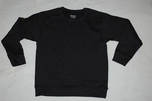 Boys Sweatshirt SOLID BLACK CREW NECK Size L 10-12 - Picture 1 of 1