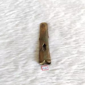 Estuche de daga de latón vintage primitivo hecho a mano 19c decorativo coleccionable M863 - Imagen 1 de 9