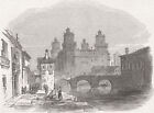 WŁOCHY. Motu Proprio 1847. Ferrara-Zamek 1847 stary antyczny druk obraz