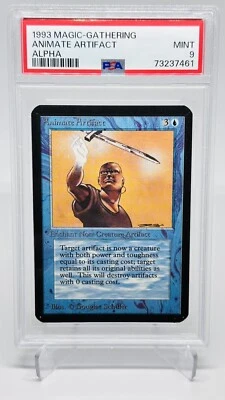 1993 Alpha Animate Artifact PSA 9 MINT Graded Vintage Magic Uncommon MTG - Image 1 of 2