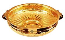  Embossed Design Brass Urli Decorative Platter,Home Décor Festive Gift Item Gold