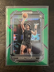 2023 Panini Prizm Draft Picks Ausar Thompson Prizms Green Rookie RC #17 Pistons