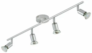 4fl. Deckenleuchte Deckenlampe Verstellbar GU10 Nickel 12W 1120lm - Bild 1 von 2