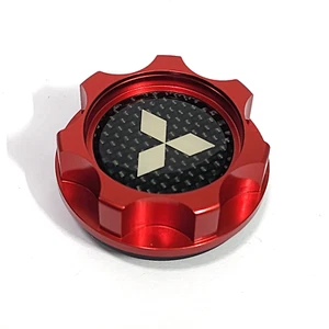 RED BILLET CNC RACING ENGINE OIL FILLER CAP FOR MITSUBISHI 3000GT GTO 6G72 CF - Picture 1 of 3