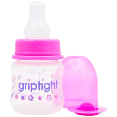 Griptight New Born Baby Trinkflasche BPA frei mit bequemem Griff 60ml - Rosa - Bild 1 von 4