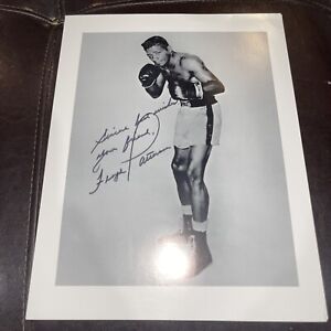 Floyd Patterson Autographed Signed 8.5x11 Photo JSA Auction Letter