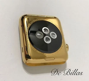 24 Karat Gold Plated 42MM Apple Watch Series 2 Stainless Steel Custom Body Only - Picture 1 of 9