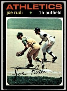 1971 Topps Baseball #407 Joe Rudi Oakland Athletics Original Vintage
