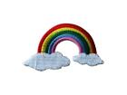 Rainbow cloud Hippie Hippy Embroidered Iron On Sew On Patch Badge