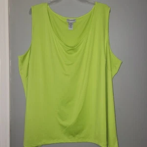 Catherines Size 4x 30/32 Beautiful Green Sleeveless Stretch Tank Top  So Cute - Picture 1 of 9