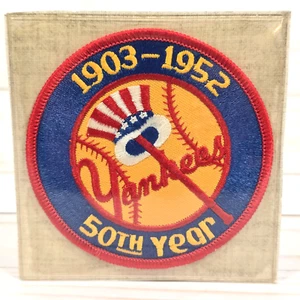 PARCHE 50º AÑO DE LOS YANKEES DE NUEVA YORK COLECCIÓN COPPERSTOWN 3,75" MLB NUEVO - Imagen 1 de 6