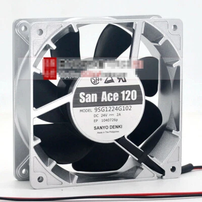 Ventilador de refrigeración inversor 1 pieza SANYO 9SG1224G102 12038 24VDC 2A Foto 1 de 3
