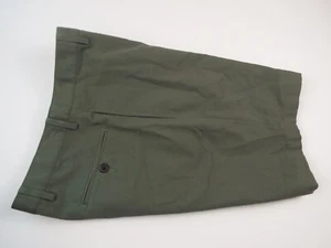 Lands' End Men Chino Shorts Size W30xL9 Flat Front Classic Fit Green - Picture 1 of 3