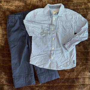 Boy’s Size 6 Oshkosh Shirt & Izod Pants Combo in Navy Blue - Picture 1 of 8