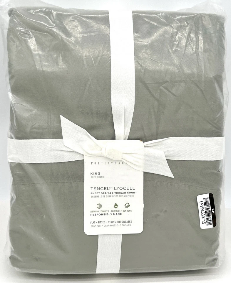 Pottery Barn~Tencel Lyocell Sheet Set~ Eucalyptus~King- NEW - Image 1 of 1