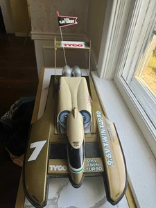 Vintage 90's Rare TYCO RC 9.6v TWIN TURBO HYDROPLANE Speed Boat - Picture 1 of 7