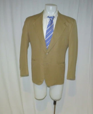 Gianni Versace Solid Khaki Cotton Vintage Two Button Sport Coat 40S - Image 1 of 4