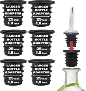 Esatto Liquor Pourer Adapters - 6 Pieces Set, Perfect for Large Olive Oil Bottle - Picture 1 of 12