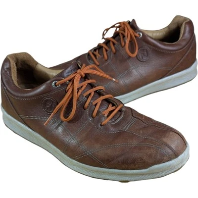 FOOTJOY FJ VERSALUXE Spikeless Golf Shoes Size 9.5 M Brown 57253 Orange - Image 1 of 4