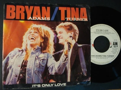 BRYAN ADAMS & TINA TURNER 45 & Picture Sleeve -It's Only Love - 1983 - Image 1 of 2