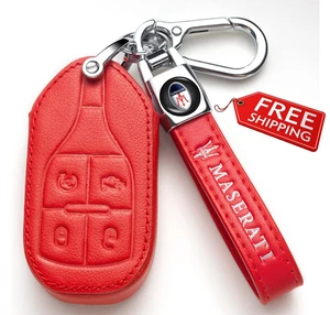Funda de cuero para llavero Maserati con cubierta de llave de 4 botones accesorios de coche - Imagen 1 de 5
