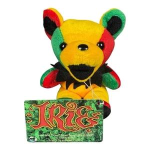 Iris Grateful Dead 7” Bean Bear Plush by Liquid Blue Vintage NWT Colorful Rasta - Picture 1 of 9