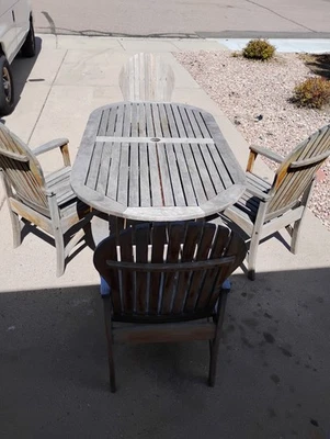 Juego de comedor KINGSLEY BATE de colección de teca maciza mesa Essex ovalada y 4 sillas Hampton de 5 piezas Foto 1 de 4