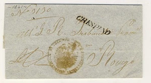C6199- Lombardo Veneto, Präf., Crespino mit schwarzem Linear für Rovigo, 1841 - Bild 1 von 1