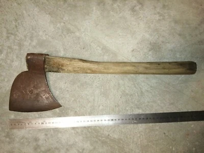 OLD TOOL outil ancien hache fer forgée ancienne logo cœur initiales DC - Photo 1/4