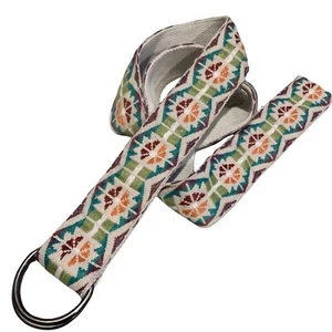 Retro Embroidered boho Deco Belt Size 42 3/4 In L Southwestern Bohemian Hippie - Picture 1 of 4