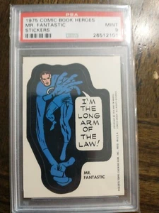 1975 Marvel Comic Book Heroes Stickers Mr. Fantastic PSA 9 MINT - Picture 1 of 1