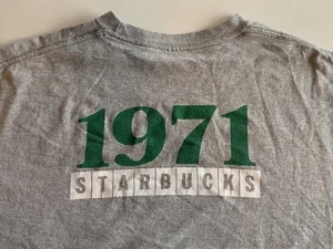 Gray Starbucks Coffee Espresso  T Shirt 50th Anniversary Starbucks Large (S53) - Picture 1 of 4