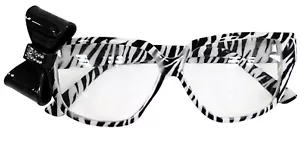 Funky Novedad Fiesta Favor GAFAS NERD CEBRA Rayas con Lentes Arco Negro-CLARAS - Imagen 1 de 3
