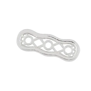 Sterling Silver Peanut 3 or 5 strand Spacer Bar 19mm #97581 - Picture 1 of 2
