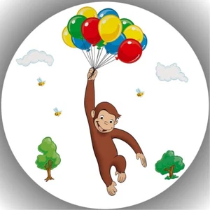 Tortenaufleger Geburtstag Tortenbild Fondant Oblate Coco der neugierige Affe L28 - Bild 1 von 1