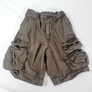 Gap Boy's Brown Cargo Shorts Cotton Size 5 Regular Adjustable Waist 7" Inseam - Picture 1 of 6