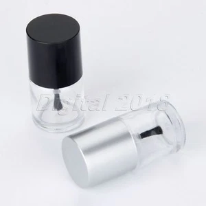 Wholesale 1/5Pcs Empty Clear Glass Nail Art  Polish Bottle Container With Brush - Picture 1 of 10