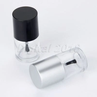 Wholesale 1/5Pcs Empty Clear Glass Nail Art  Polish Bottle Container With Brush - Image 1 of 4