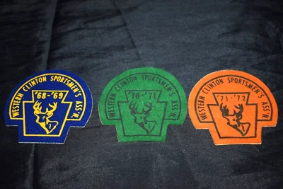 Vintage  Western Clinton Sportsmens Association Patch  Lot 3 UNUSED - Image 1 of 4