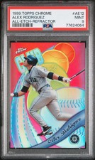 1999 Topps Chrome - Alex Rodriguez All-Etch Refractor #AE12 🔥🔥PSA 9!!