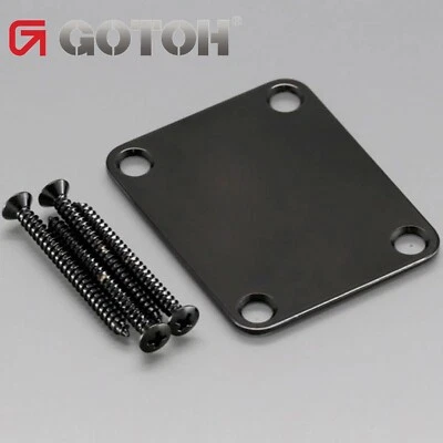 NEW Genuine Gotoh NBS-3 Neck Joint Plate w/ Matching Screws Fit Fender - BLACK - Image 1 of 2