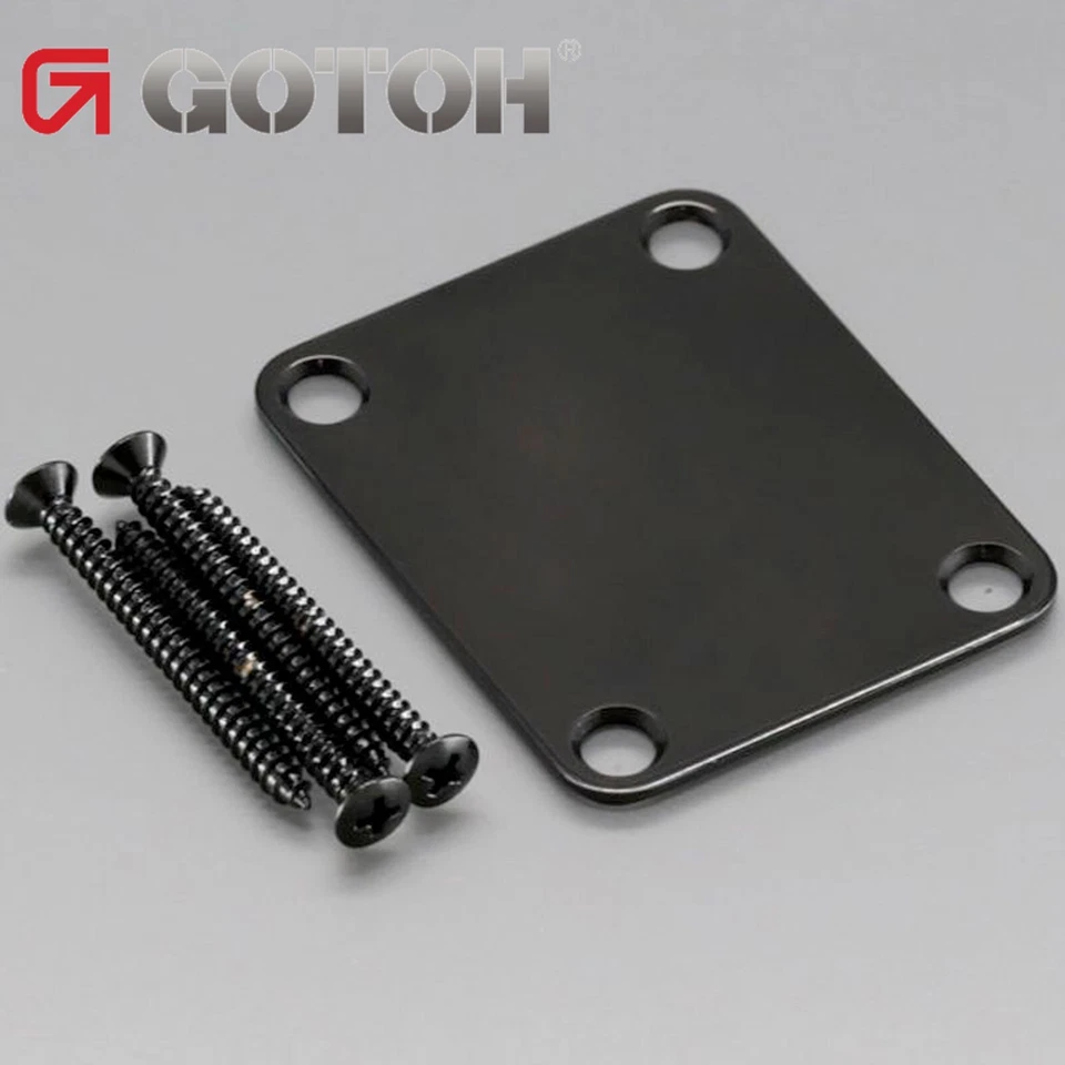 GOTOH Neck Joint Plate W/ Screws Fit Fender Black Nbs3